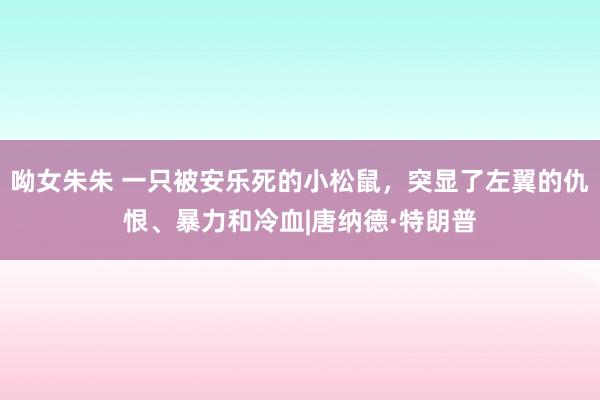 呦女朱朱 一只被安乐死的小松鼠，突显了左翼的仇恨、暴力和冷血|唐纳德·特朗普